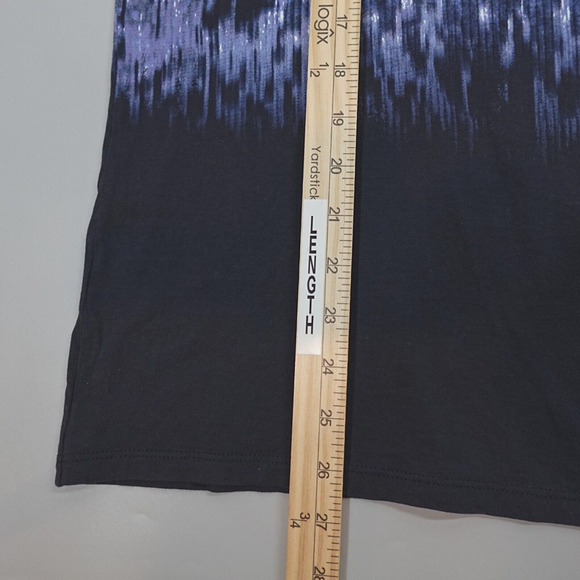 Armani Exchange Tee Mens XS Blue Abstract Print Pima Cotton Peru Fitted - Picture 12 of 12